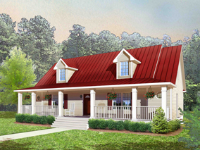 Tidewater Modular Homes - Cape Cod style modular floor plan in Williamsburg, VA